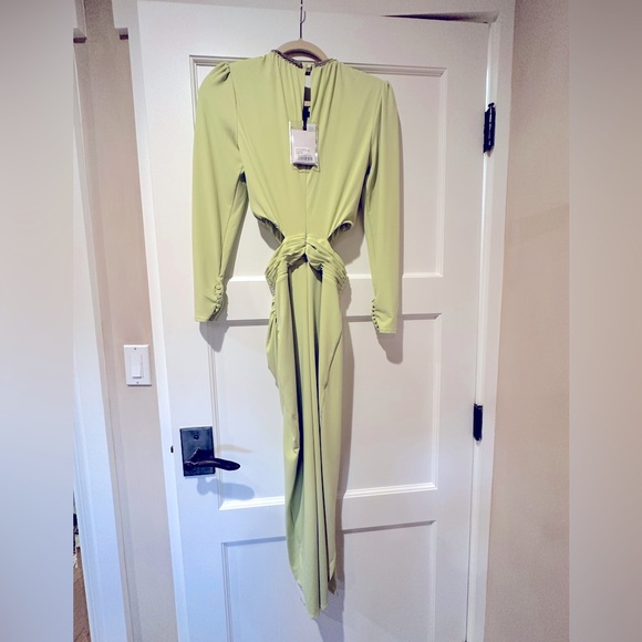 Brand New Green Cut Out Self Portrait Dress in Size 0 - Picture 4 of 5
